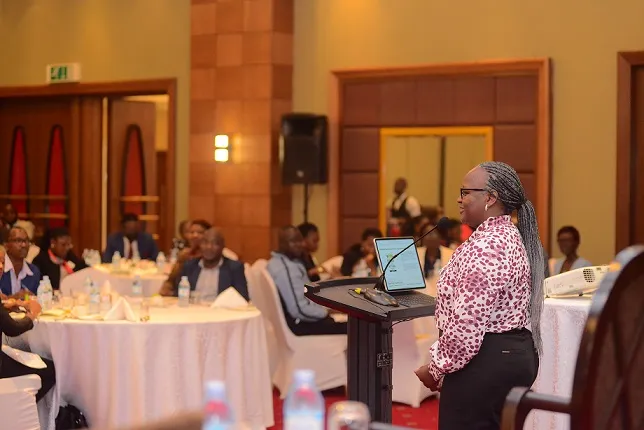 Sylivia Mulomi – Absa Bank Uganda Human Capital Director presenting