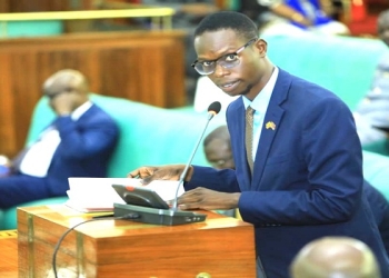 Boniface Okot presenting the committee report Atomic Energy including nuclear weapons on Tuesday, 13 February 2024