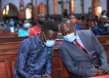 Bobi Wine and Former Leader of Opposition Mathias Mpuuga