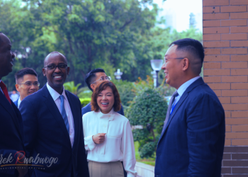 Mr. Odrek Rwabwogo, Chairman of the Exports and Industry Advisory Committee (PACEID), and China CN Light Led Factory