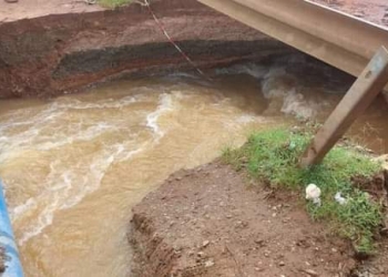 Part of the road that has sunk in (Courtesy photo)