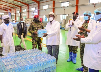 President Museveni has today Commissioned the New NEC Uzima Natural Mineral Water Production Plant in Kakiri barracks, Wakiso district.