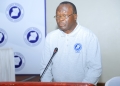 Chief Justice Aliphonse Owiny Dollo addressing Judicial officers at Hotel Africana (Photo by Judiciary)