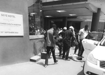 Shukla Chiragkumar allegedly jumped from the fourth floor of the hotel building, breaking his arm, and was pronounced dead at UMC Bukoto.