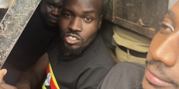 Some of the accused persons being taken to Nakawa court earlier on Tuesday (PHOTO/Courtesy)