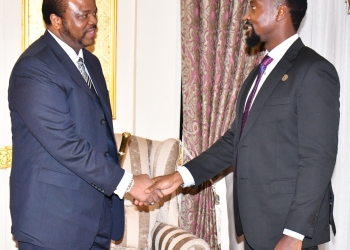 King Mswati III of Eswatini meets with Kyabazinga William Gabula Nadiope IV of Busoga during his visit to Eswatini