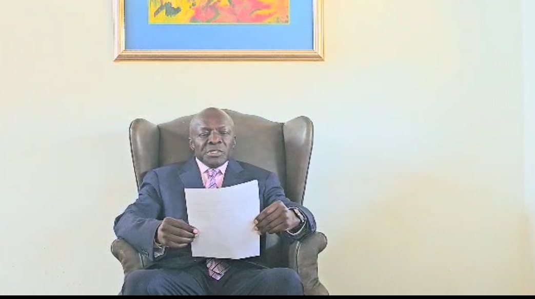 Kabaka's Message of Hope: A screenshot of the Kabaka of Buganda addressing his subjects from Namibia, where he is receiving medical treatment. He urged his people to remain united and calm, and thanked them for their prayers and support.