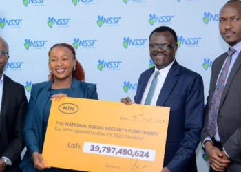 The National Social Security Fund (NSSF) has earned a total of UGX 80.6 billion from its investment in MTN Uganda over the last 3 years, following payment of UGX 39.8 billion dividends for the year ended December 31, 2023.