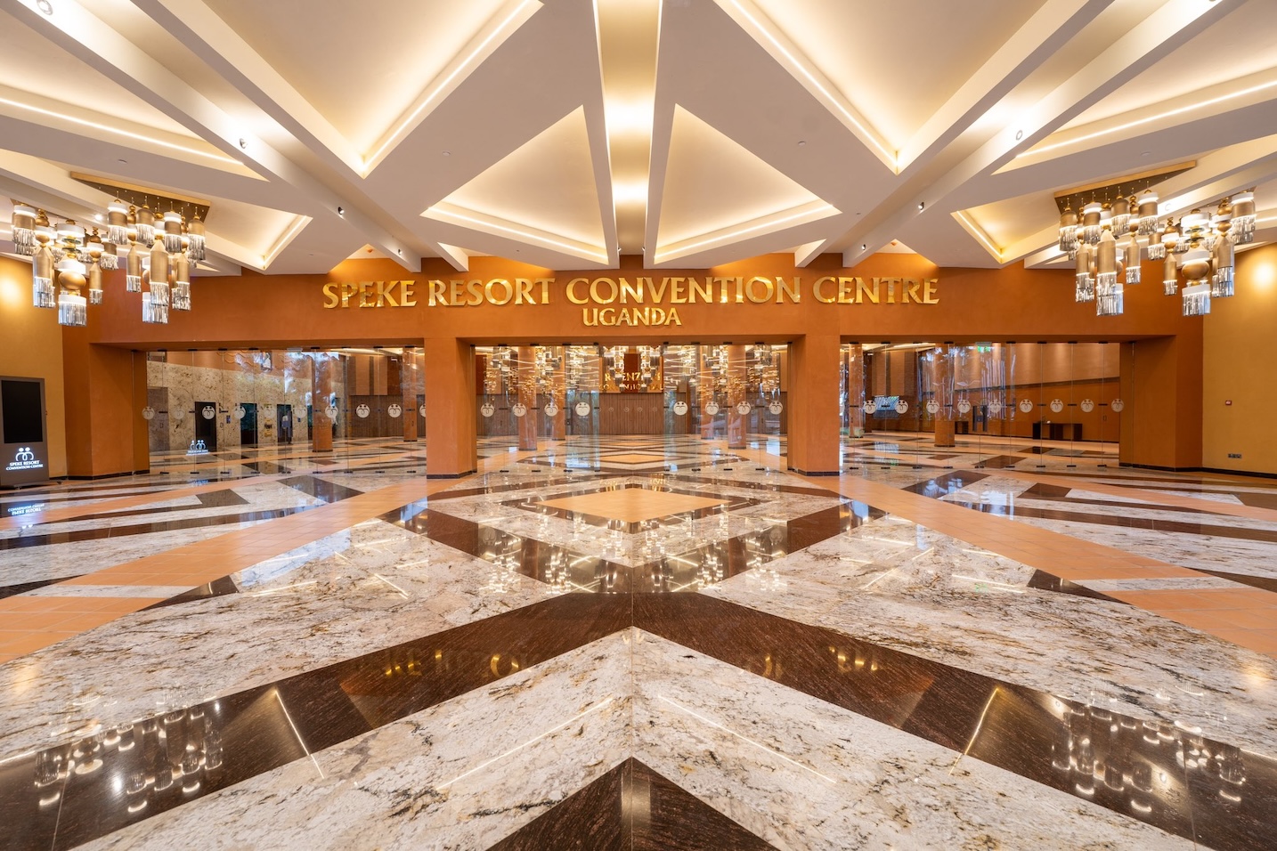 The Speke Resort Convention Centre, located on the shores of Lake Victoria in Uganda, features modern architecture and state-of-the-art facilities, making it a popular destination for international events and conferences.