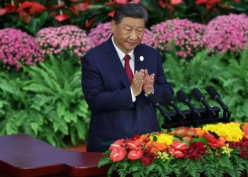 Senegal's new head of state Bassirou Diomaye Faye was placed next to President Xi for the photo of leaders and their spouses