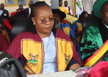 The late Sarah Mateke Nyirabashitsi, Minister of State for Defence and Veteran Affairs, presides over a recent graduation ceremony at Metropolitan International University, the institution she founded.
