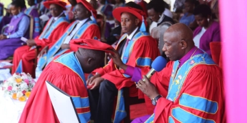 Archibishop Stephen Kazimba presiding over the graduation ceremony. (Courtesy photo)