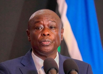 Deputy President Rigathi Gachagua addresses the media at his official resident in Karen, Nairobi on October 7, 2024.
