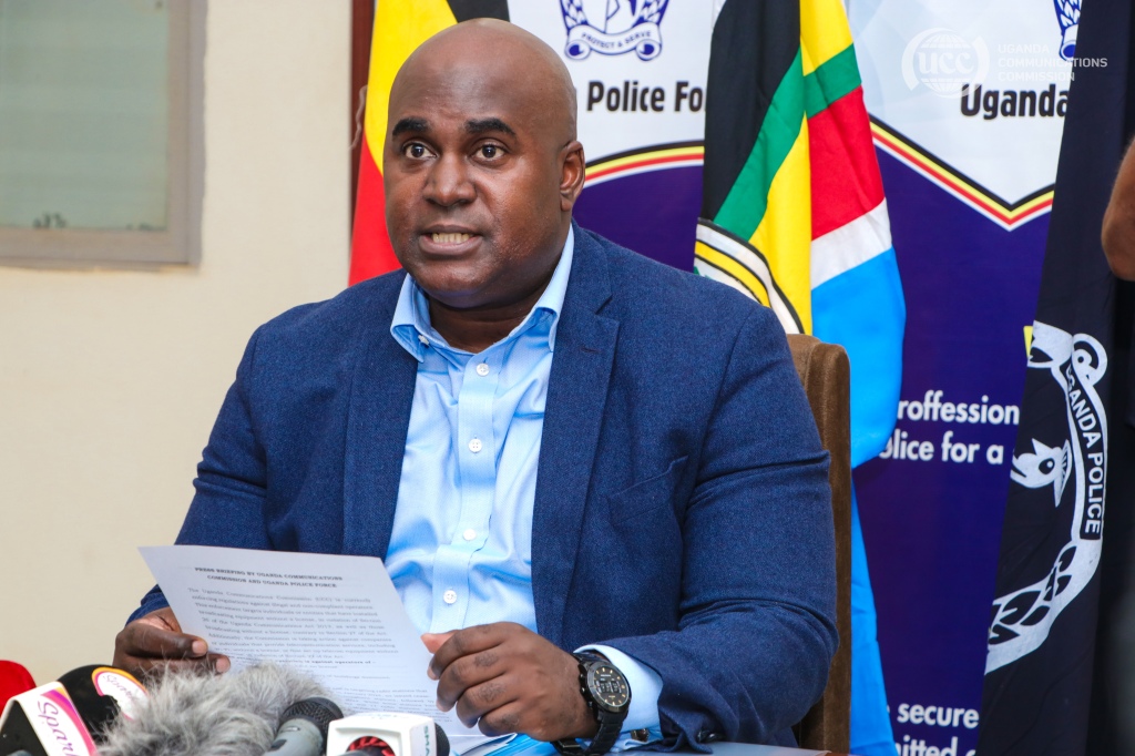 UCC's Ibrahim Bbossa speaks on the commission's enforcement operation against illegal broadcasting operators in Uganda
