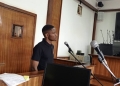Kampala socialite Nasser Nduhukire, also known as Don Nasser, appears in the dock at Buganda Road Magistrate's Court in Kampala, Uganda, yesterday, where he was committed to the High Court for trial over allegations of trafficking and defiling a minor.