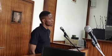 Kampala socialite Nasser Nduhukire, also known as Don Nasser, appears in the dock at Buganda Road Magistrate's Court in Kampala, Uganda, yesterday, where he was committed to the High Court for trial over allegations of trafficking and defiling a minor.