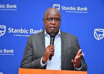 Francis Karuhanga, the Stanbic Uganda Holdings Limited making remarks during the Forum