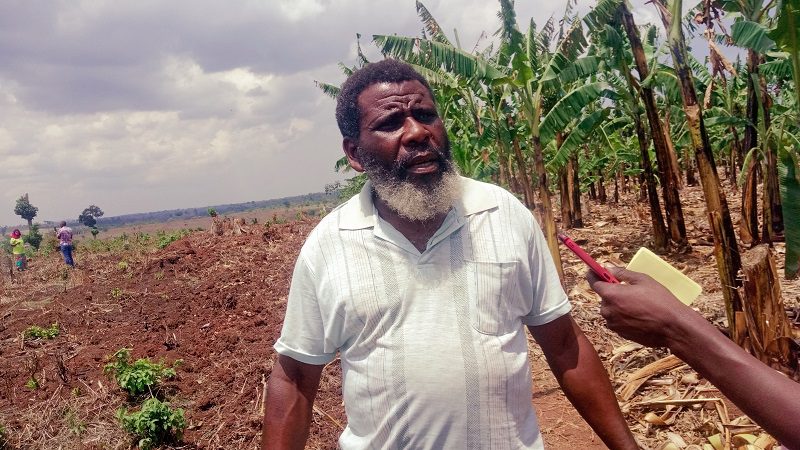 Mr. Twongyirwe Charles, Chairman Rwembaho speaks to the press