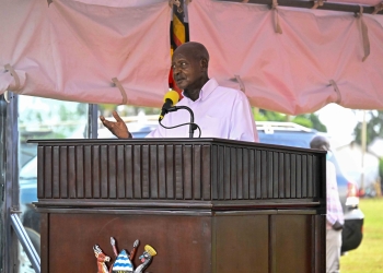 President Yoweri Kaguta Museveni delivering his speech during the PDM Presidential Zonal Tour for Busoga Sub-region at Muyege district play ground in Igamba cell, Ikurwe ward, Mayuge town council on the 23rd January 2024. Photos by PPU/Tony Rujuta.