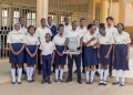 Ehsan Ismael, Kevin Moni, Twesigye Faith and other team members of robotics club