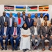Officials from Uganda, Kenya, Rwanda, and South Sudan pose for a photo following a successful meeting in Juba, South Sudan, where they advanced plans for a joint regional communication and broadcasting satellite project