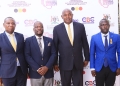 Officials pose for a group photo after addressing a press conference to announce the upcoming Middle East and Africa Digital Transformation Summit in Kampala, Uganda