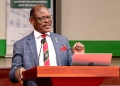 Prof. Barnabas Nawangwe, the Vice Chancellor, addressing the young people at the event.