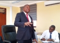 Mayor Emmanuel Sserunjogi addressing the local council leaders at Kawempe on Monday.