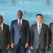 Uganda's Secretary to the Treasury, Ramathan Ggoobi, flanked by his delegation, poses with WTO Deputy Director-General Zhang Xiangchen in Geneva, Switzerland, after discussing Uganda's ambitious 10-fold growth strategy aimed at transforming the country's economy.