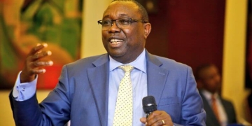 Accountant General Lawrence Ssemakula speaks at an event, amidst ongoing Bank of Uganda heist controversy