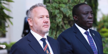 Norwegian Ambassador to South Sudan Road Haugsdal presents his credentials to President Kiir in November 2024-Courtesy March 27, 2025 JUBA/OSLO