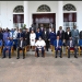 President Yoweri Kaguta Museveni, Minister Nobert Mao, Chief Justice Alfonse Owiny Dollo and the newly sworn in judges at State House Entebbe on Tuesday.