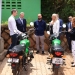 Lord Collins (2nd left) checks out the motorcycles at Zembo