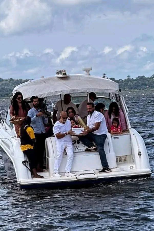 Sudhir Ruparelia and his family held a solemn ceremony at Lake Victoria to inter the ashes of his son, Rajiv Ruparelia.
