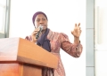 Dr. Aminah Zawedde speaking at the ICT strategic engagement.