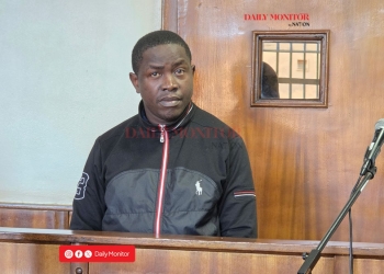 Godfrey Muwumuza, a teacher at Kabojja Junior School in the dock at Buganda Road Chief Magistrate’s court on May 9, 2025.