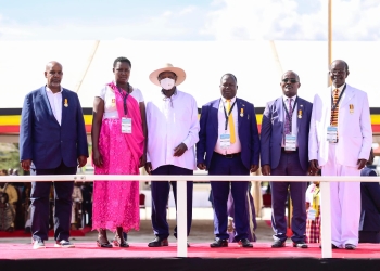 Dr. Silver Mugisha honored by President Museveni with the Golden Jubilee Medal for his transformative leadership and impact on Uganda's water and sewerage services.