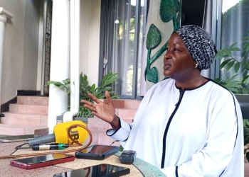 Faridah Nambi Kigongo while addressing journalists in Kampala on Tuesday.