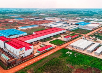 An aerial view of Mbale Industrial Park