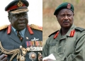 A montage photo of Idi Amin Dada Oumee who was a Ugandan military officer and served as the President of Uganda from 1971 to 1979 and the current President Museveni respectively (PHOTO/File).
