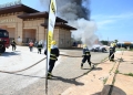 Firefighters participate in emergency drill at Mbale Industrial Park.