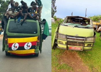 Uganda police warn against riding on vehicle rooftops. It's dangerous and illegal, leading to serious injury or death