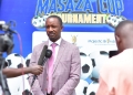 Daniel Kayongo, Plascon Brand Manager, speaks during the launch of the Masaza Cup 2025 in Kampala.