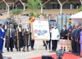 President Yoweri Museveni (in white) accompanied by the First Lady, Janet Museveni, the Speaker of Parliament, Anita Among, the Deputy Speaker, Thomas Tayebwa, the Prime Minister, Robinah Nabbanja and selected ministers at the launch of the NDP IV in Kololo on Thursday, 5 June 2025