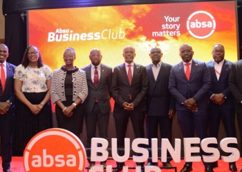 Absa team with partners in a group photo after the launch of Absa Business Club