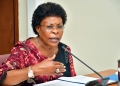 Inspector General of Government Beti Kamya Turwomwe speaks during a press briefing in Kampala.