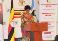 Inspector General of Government Beti Kamya addresses reporters Friday at the Media Centre in Kampala, Uganda, detailing the Inspectorate of Government's intensified efforts and strategic shifts in combating corruption on Africa Anti-Corruption Day.