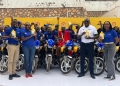 Official launch of the “Ebyakabi nze abirina #SityaMbeera” campaign, empowering boda-boda riders.
