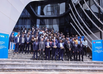 FIFA president Gianni Infantino after signing an MoU with the Moroccan government