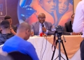 Charles Ruzigye, Assistant Commissioner for Administration in Uganda's Ministry of Works and Transport, addresses a press conference Monday in Kampala, announcing a new national strategic plan aimed at drastically reducing the country's high drowning rates.